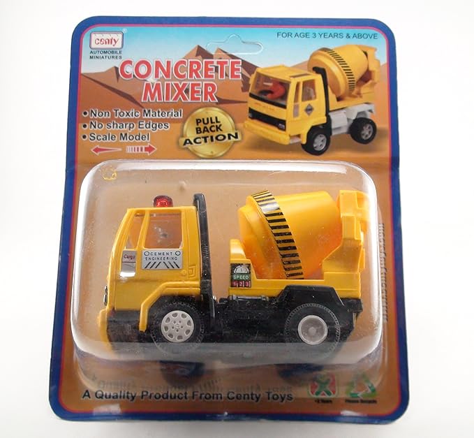Centy Toys Concrete Mixer Truck in Yellow Color