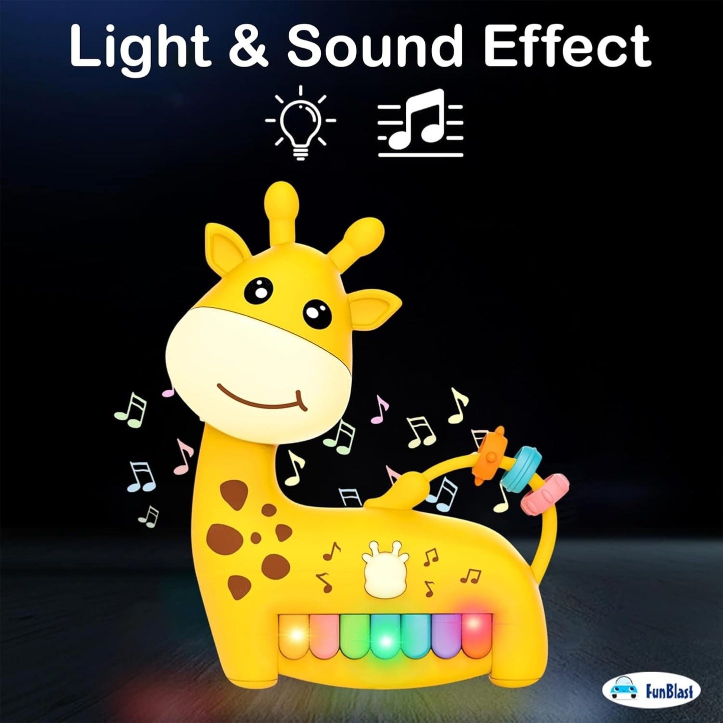 Musical Giraffe Toy for Babies – Light & Sound Plastic Toy for Infants and Toddlers