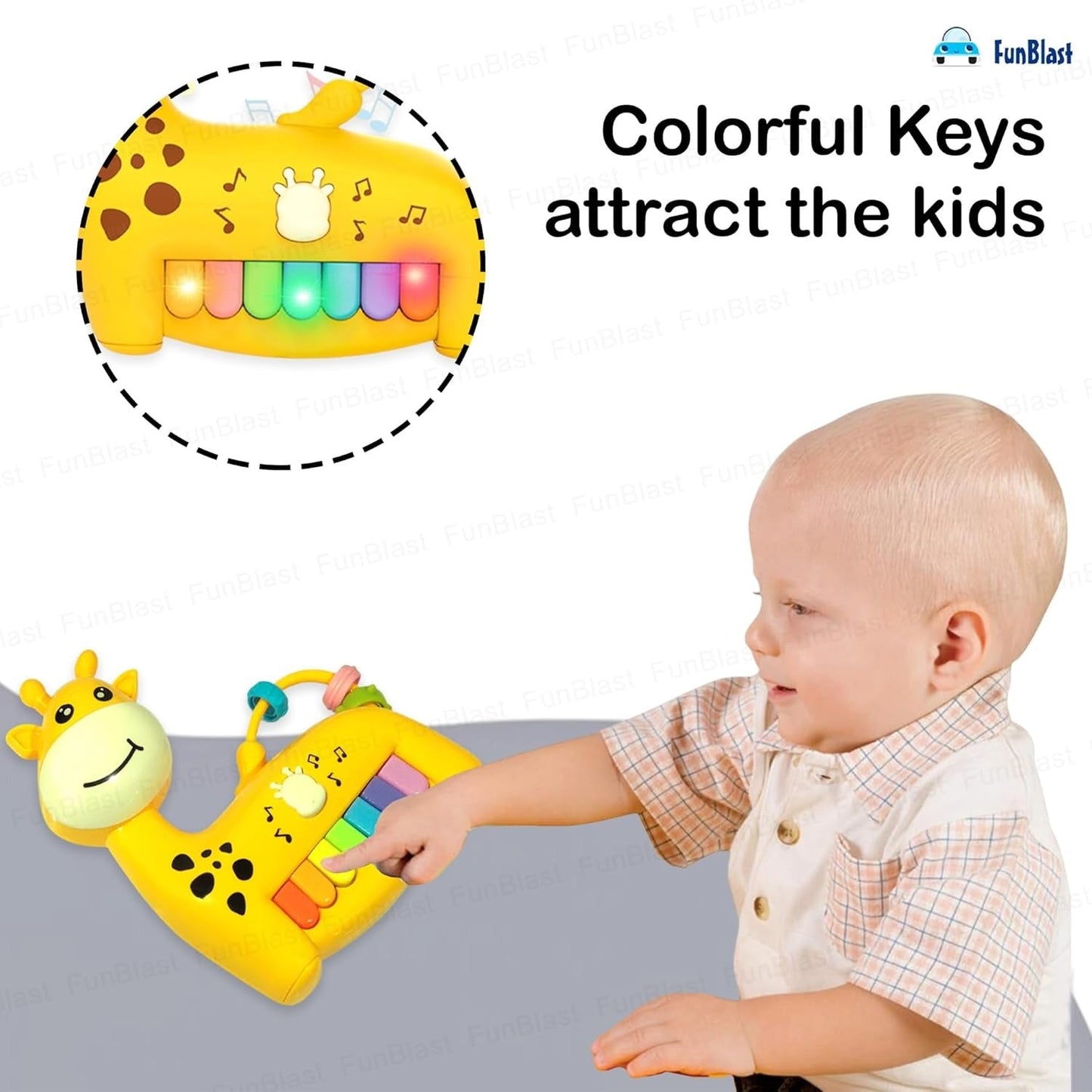 Musical Giraffe Toy for Babies – Light & Sound Plastic Toy for Infants and Toddlers