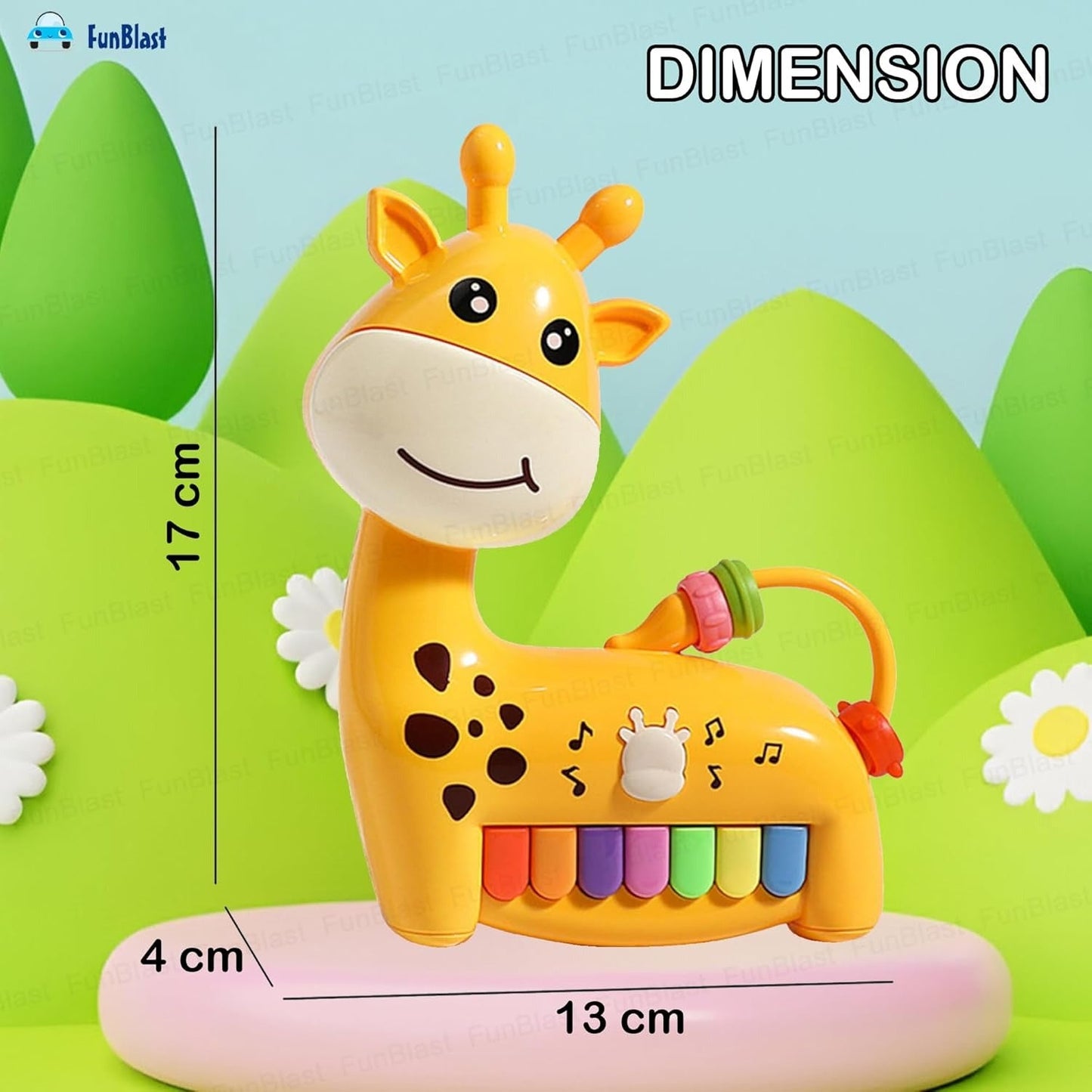 Musical Giraffe Toy for Babies – Light & Sound Plastic Toy for Infants and Toddlers