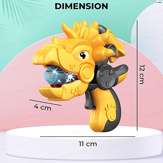 Dinosaur Projection Toy Gun – Light, Sound & Music – Yellow – Ages 3+