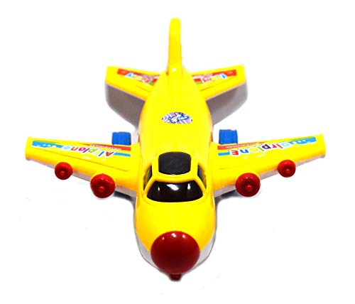 Yellow Friction-Powered Toy Airplane – Durable Scale Model for Kids