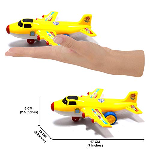 Yellow Friction-Powered Toy Airplane – Durable Scale Model for Kids