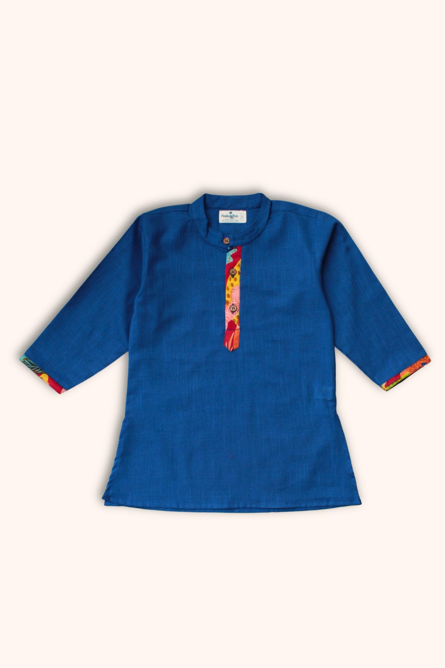 Peekaaboo Boys Pathan Kurta Pant & Jacket 3 piece ethnic clothing set - Blue
