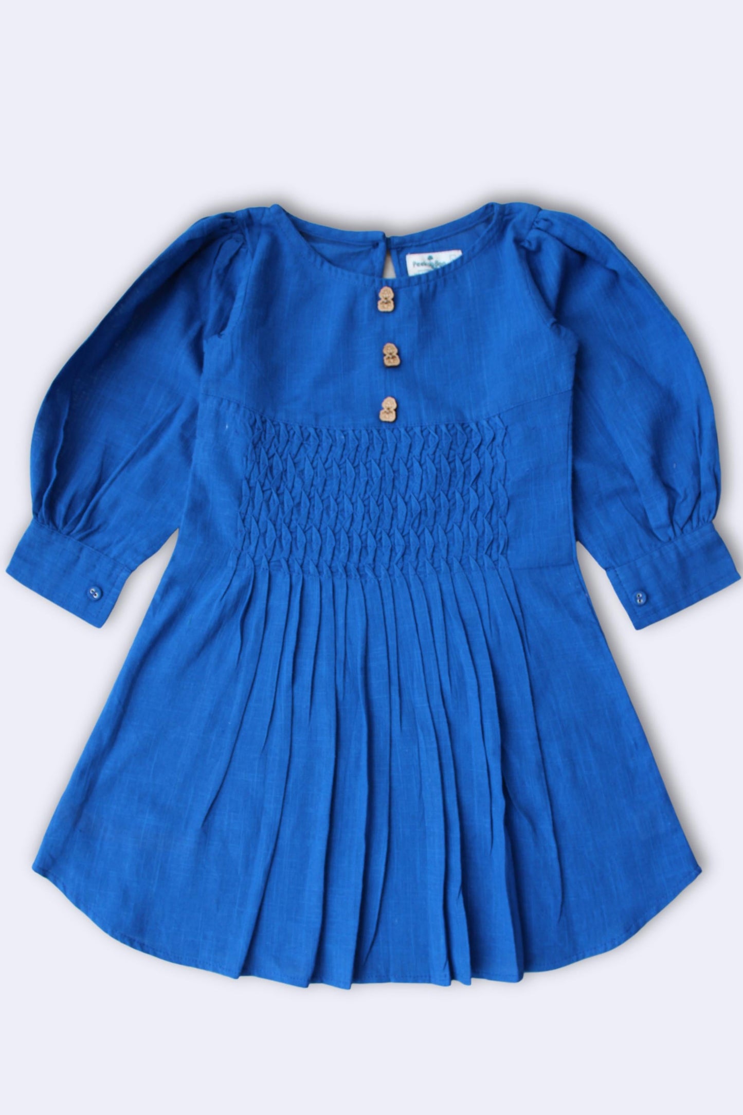 Peekaaboo Girls Cotton Pintuck Dress