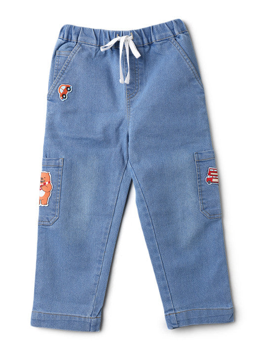 6-Pocket Drawstring Flared Jeans
