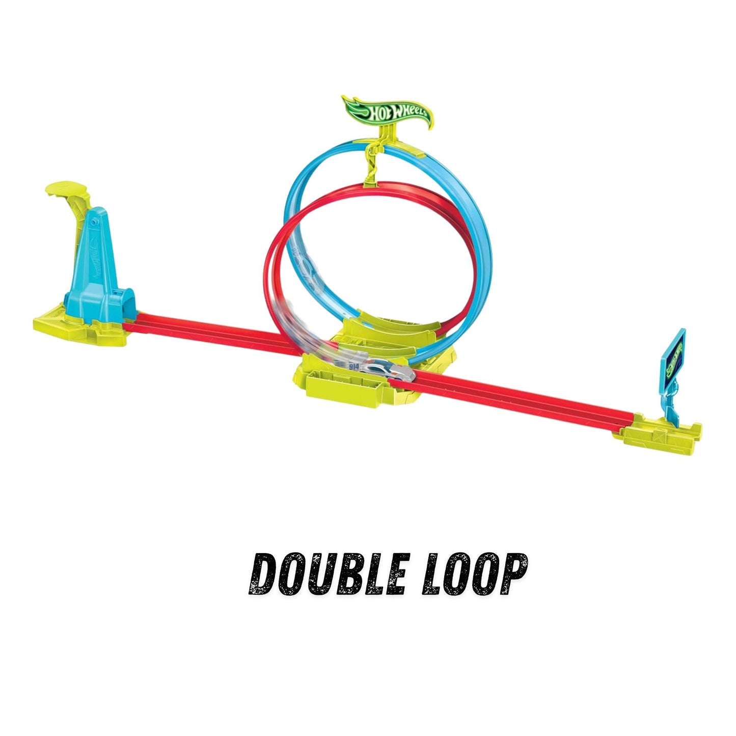 Hot Wheels® Neon Speeders™ Laser Stunt Slamway – Track Set with Car, Multi-Color Track & Compact Storage