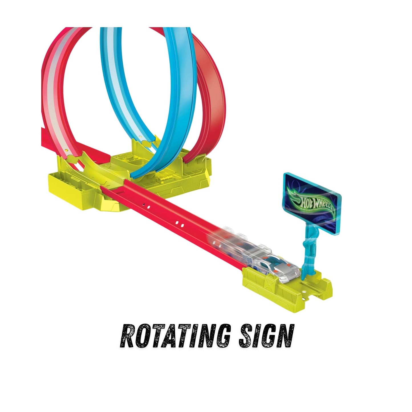 Hot Wheels® Neon Speeders™ Laser Stunt Slamway – Track Set with Car, Multi-Color Track & Compact Storage