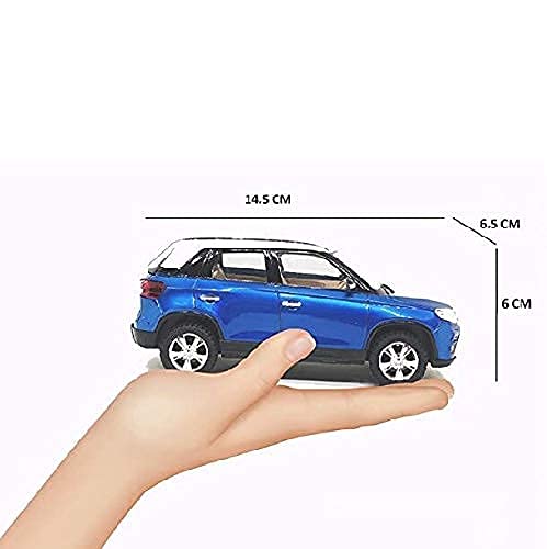 CENTY Toys Bretza Blue And White Colour Looks Like Real Car - Pull Back Action- A Made In India Product 3-12 years