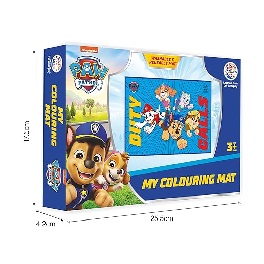 Ratna’s Paw Patrol Colouring Mat – Washable, Reusable Activity Mat 71x51cm for Kids 3+