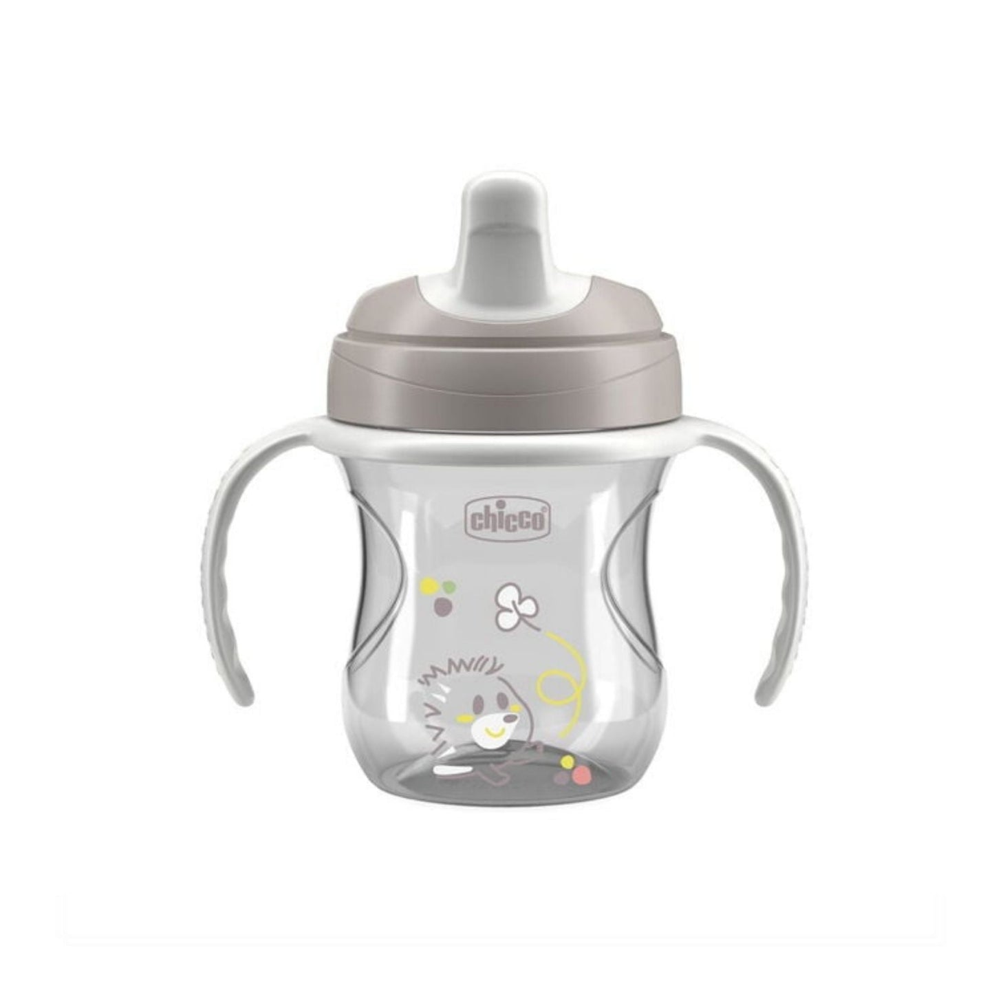 Chicco Baby Training Sippy Cup 200ml – Pink, Semi-Soft Spill-Proof Spout, Easy Grip, BPA Free, 6+ Months