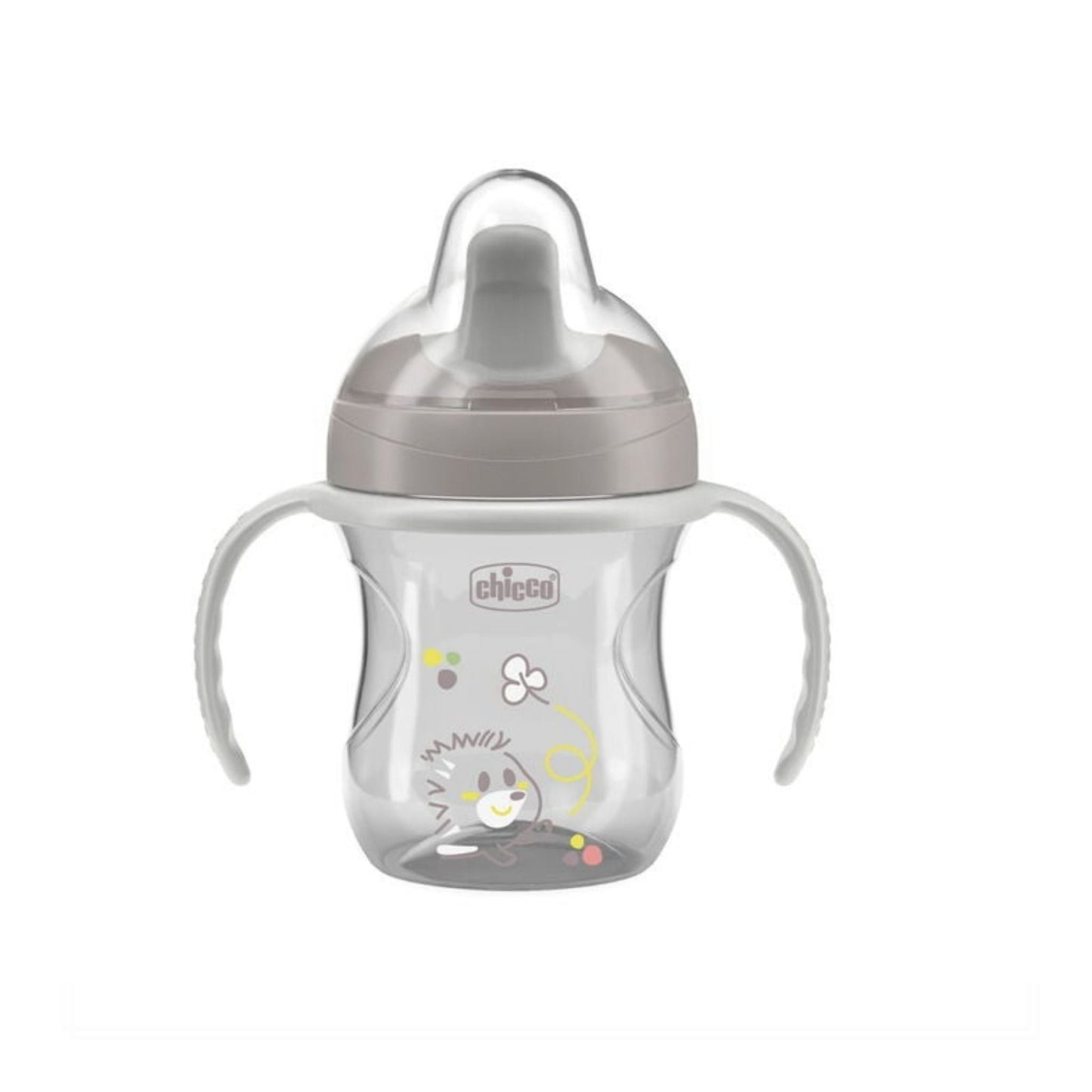 Chicco Baby Training Sippy Cup 200ml – Pink, Semi-Soft Spill-Proof Spout, Easy Grip, BPA Free, 6+ Months