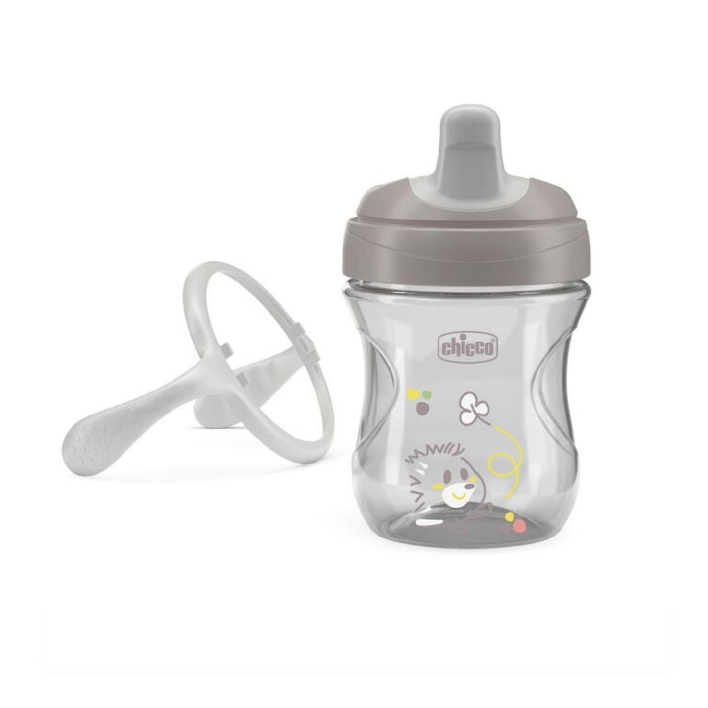 Chicco Baby Training Sippy Cup 200ml – Pink, Semi-Soft Spill-Proof Spout, Easy Grip, BPA Free, 6+ Months