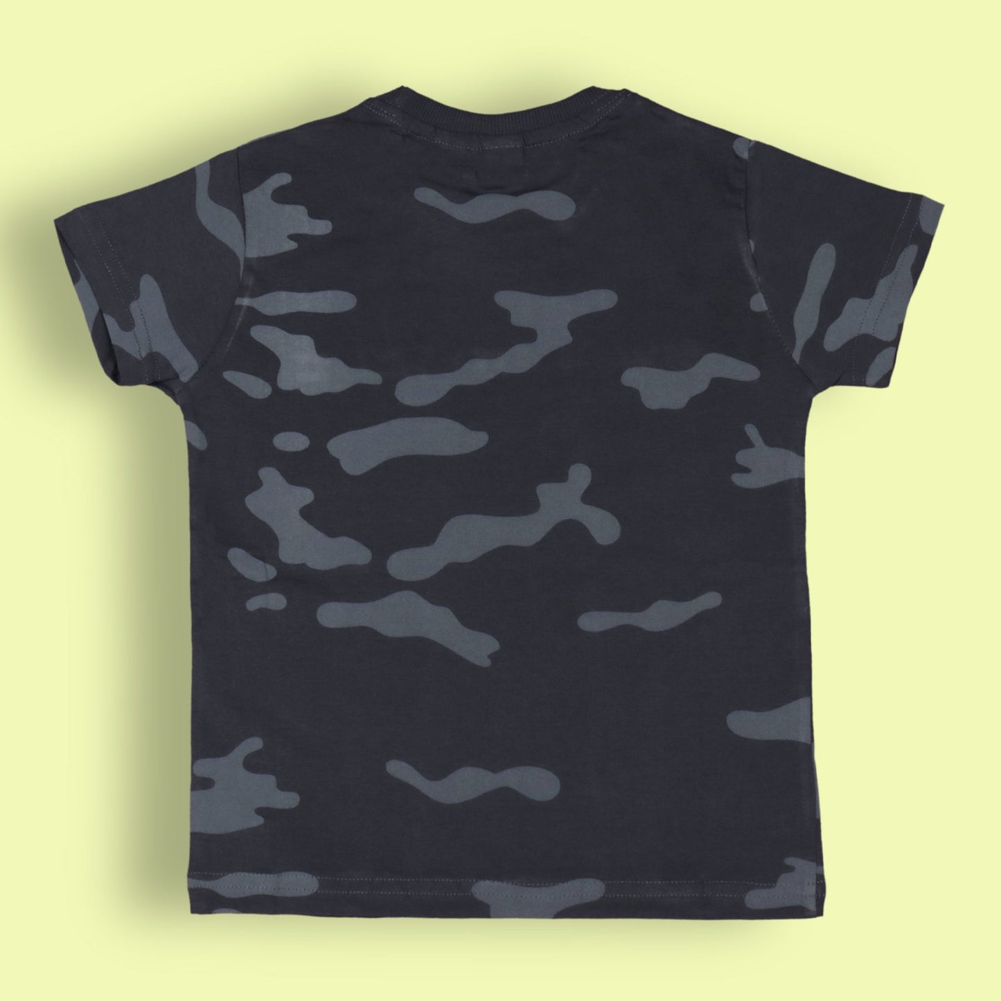 OlioKids Boys’ Cool Quotient Tee – Black Half Sleeve with Masterpiece ‘98’ Print, Soft Cotton Blend Comfort