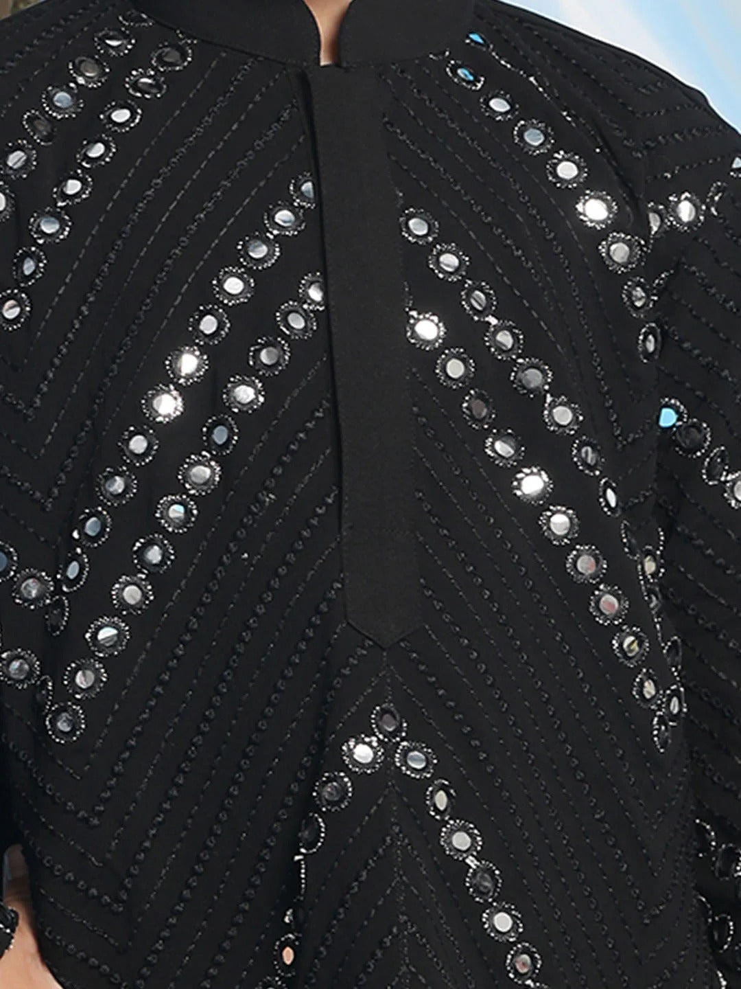 Starry Night – Black Embroidered Partywear Set