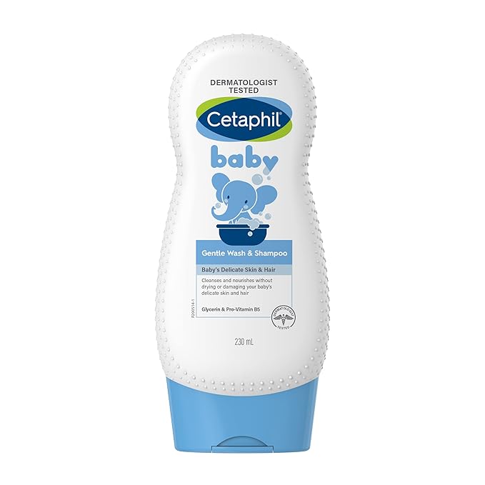 Cetaphil Baby Body Wash & Shampoo - Hypoallergenic & Gentle Formula for All Skin Types, Suitable from Birth – 230 ml