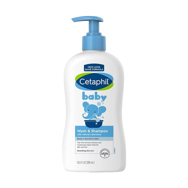 Cetaphil Baby Body Wash & Shampoo - Hypoallergenic & Gentle with Blossoms Scent, Suitable for Sensitive Skin – 400 ml
