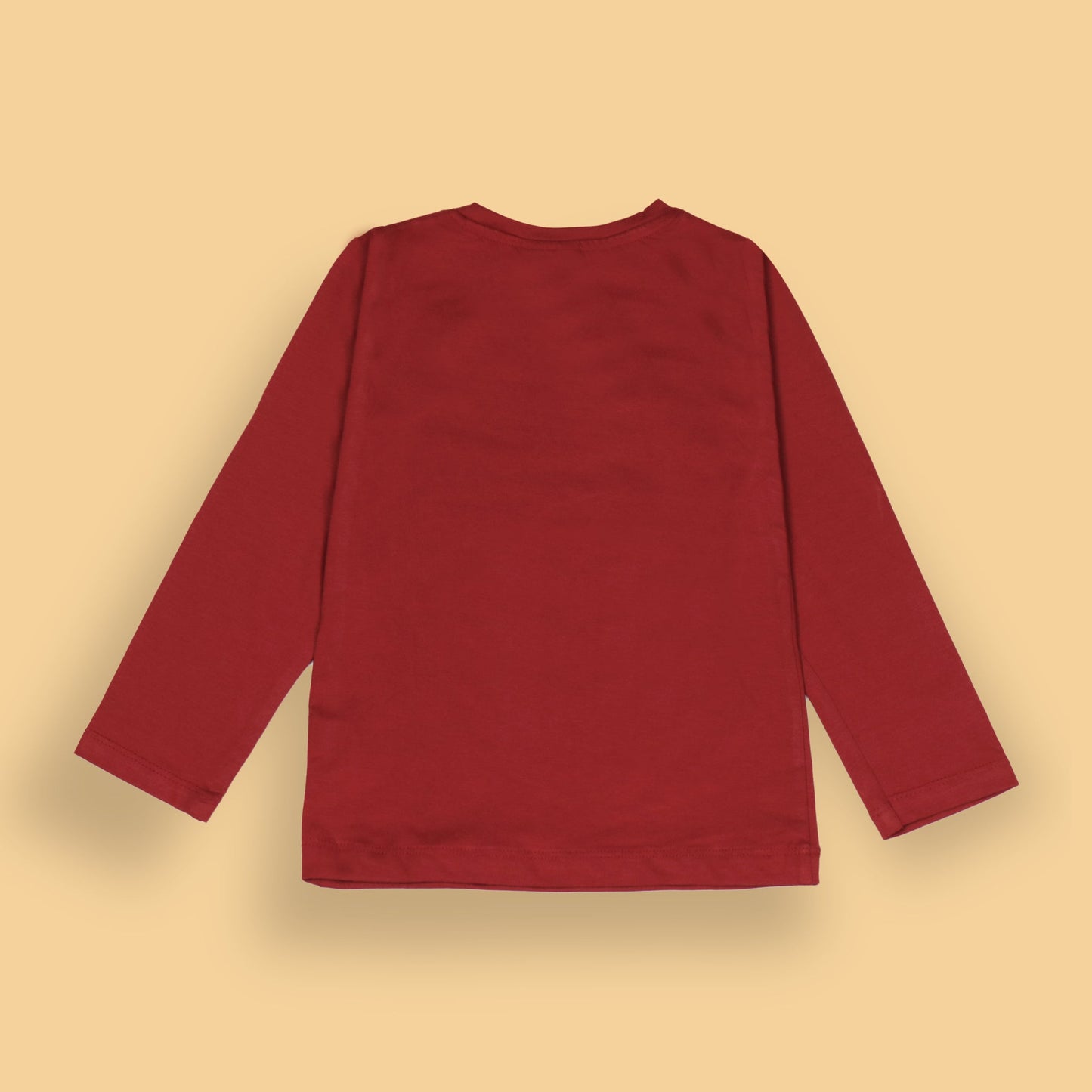 Ollypop Girl Bold Red 'LESS RULES' Placement Print Cotton Full Sleeve T-Shirt