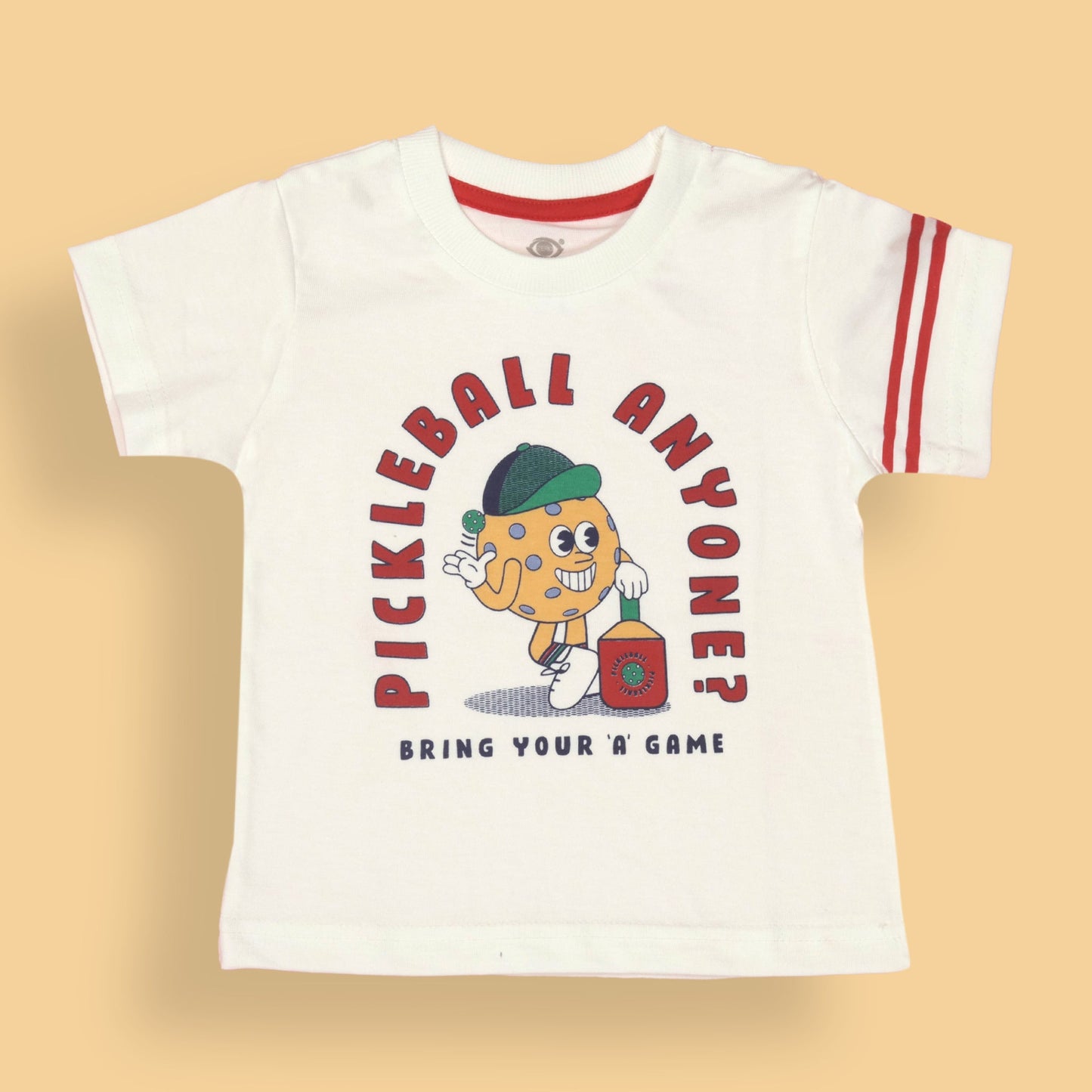Zero Boy's "Pickleball Champ Playset" Breathable Red Tee & Cream Shorts for Smart Summer Matches!