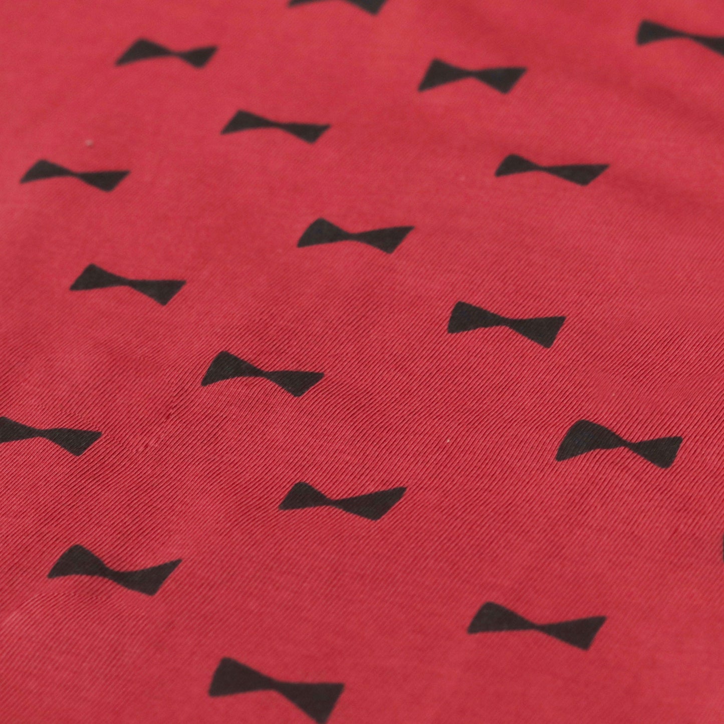 Pink Rabbit Girls Red Cotton All Over Print Cap Sleeve T-shirt