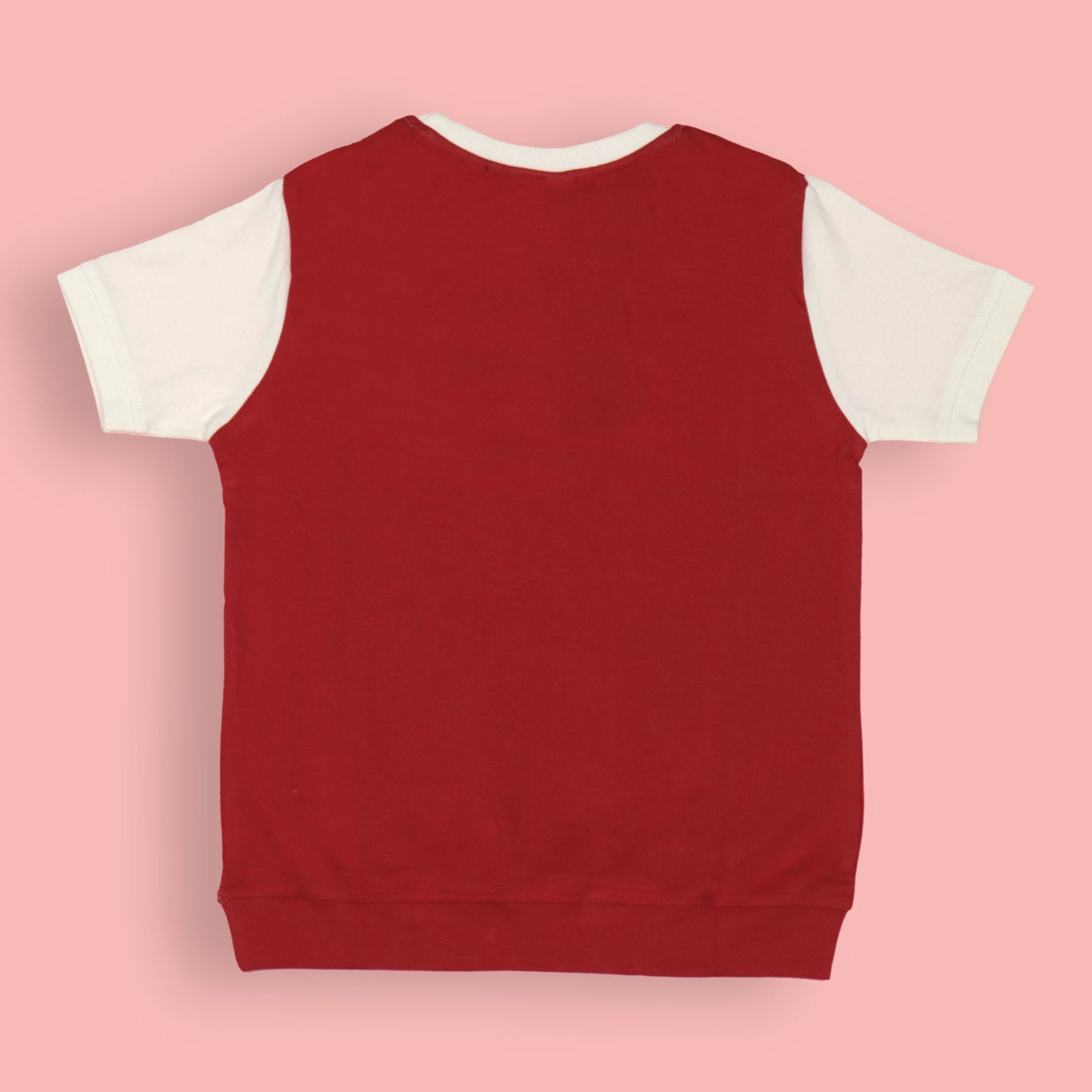 OlioKids Boys’ Red Half Sleeve Tee – Stay True, Unstoppable Quote, Cotton Blend for Outdoor, Party & Everyday Wear