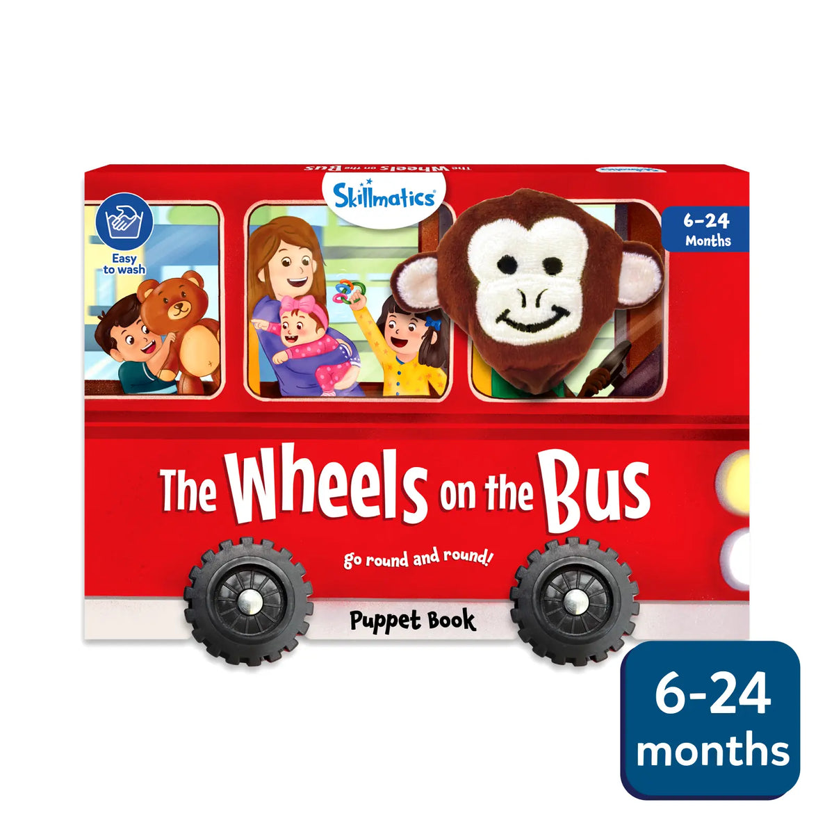 Skillmatics The Wheels on the Bus
Puppet Book - 100% Baby Safe - Early Learning & Sensory Toys for 6 months to 2 years