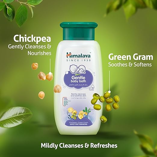 Himalaya Gentle Baby Wash, 200ml, No Tears Formula, Chickpea & Green Gram