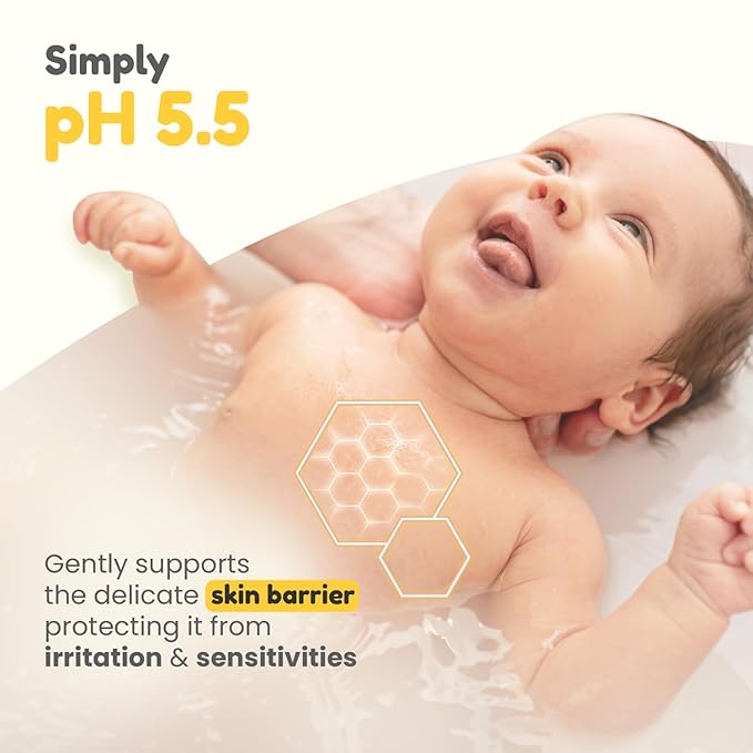Mother Sparsh Simply Unscented Baby Wash, Natural Oatmeal, Fragrance Free, Tear Free, 400ml