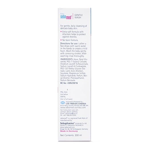 Sebamed Baby Gentle Wash, pH 5.5, Soap & Tear Free, 200ml