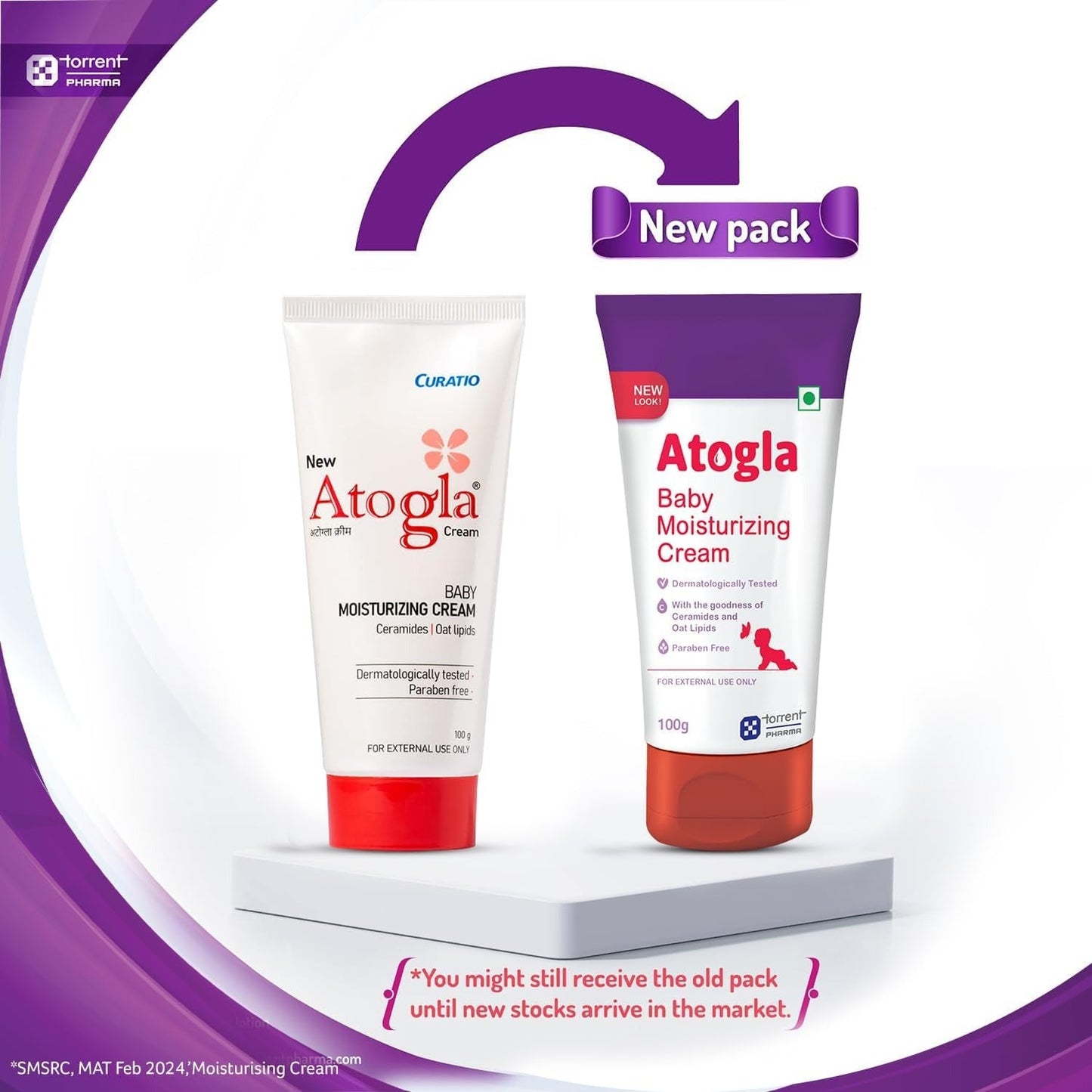 Atogla Baby Cream 100g – Advanced Gentle Moisturising Cream for Babies | Pediatrician Recommended | Protects & Nourishes Sensitive Baby Skin | From the Tedibar Family by Torrent Pharma