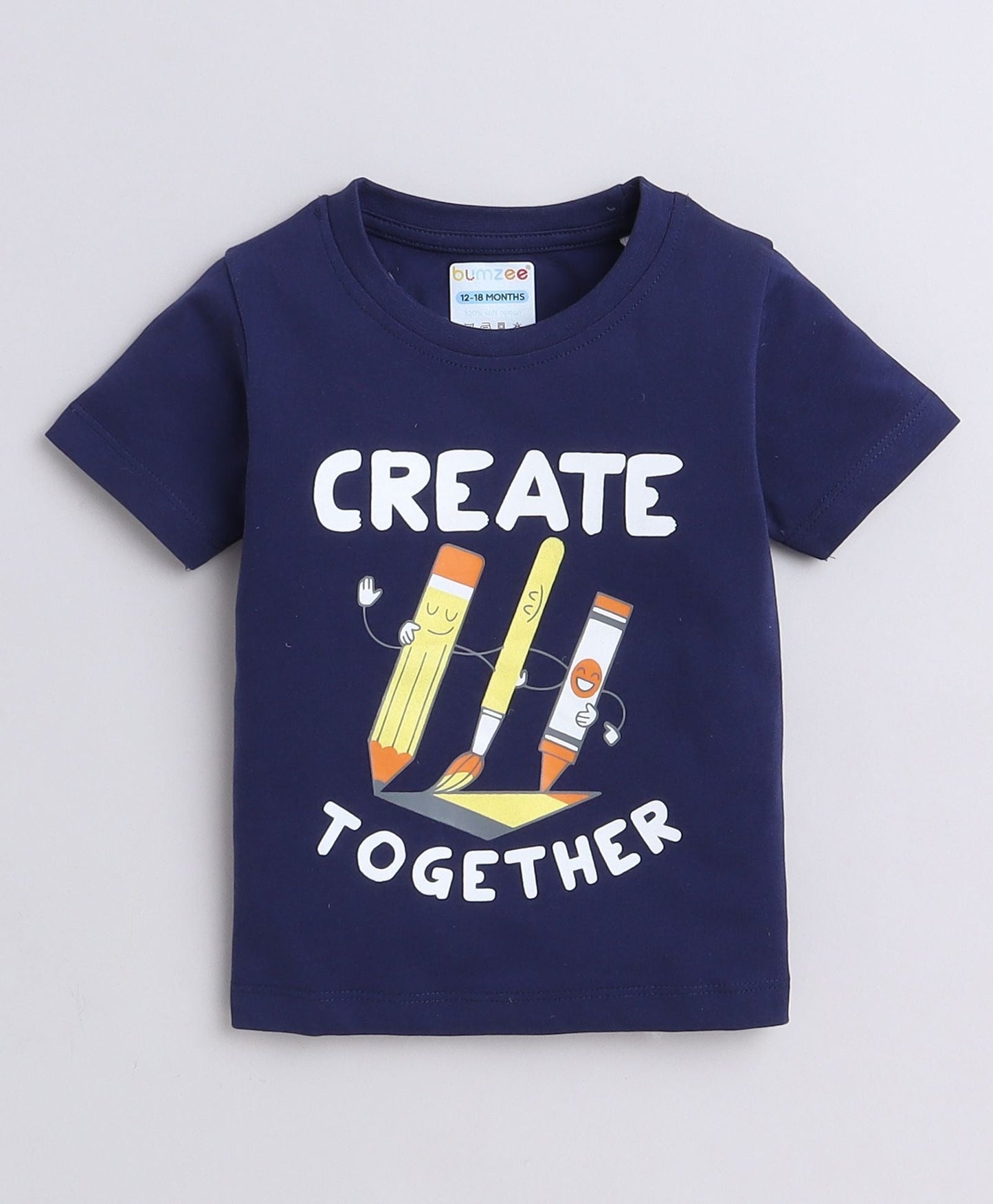 Adventure awaits in Bumzee’s boys’ 2-pack tees—navy and neon green with bold prints!