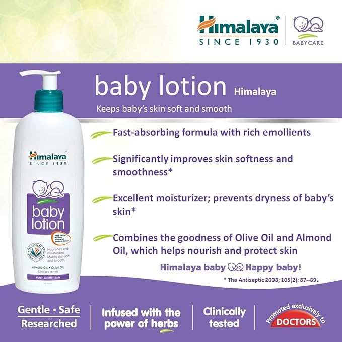 Himalaya Baby Body Lotion, All Skin Types, 400ml