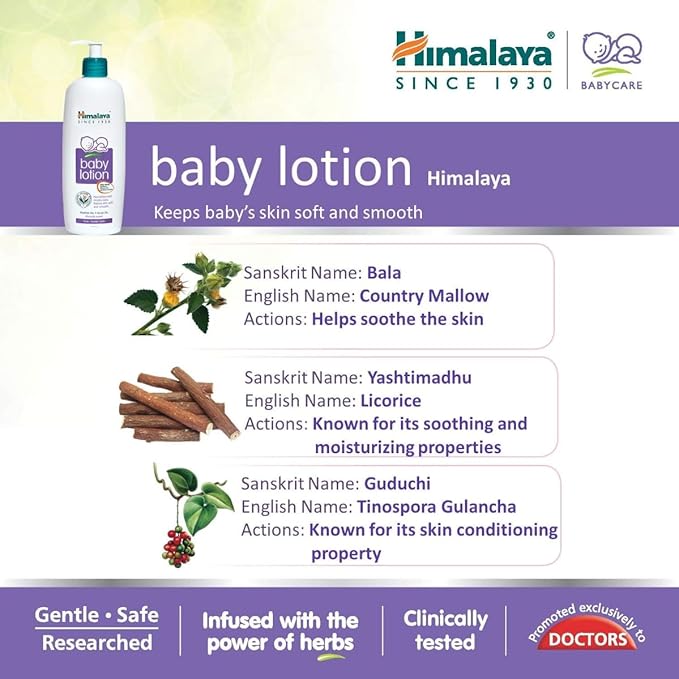 Himalaya Baby Body Lotion, All Skin Types, 400ml