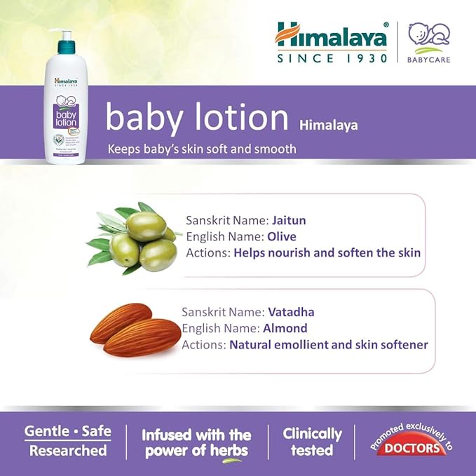 Himalaya Baby Body Lotion, All Skin Types, 400ml