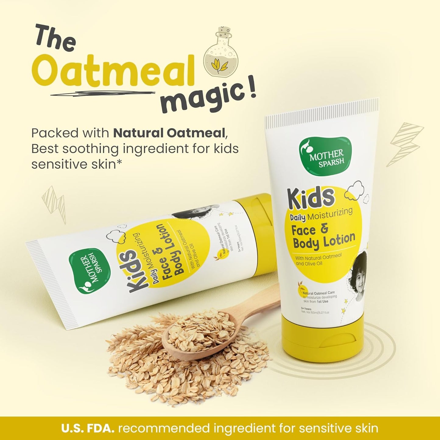 Mother Sparsh Kids Daily Moisturising Face & Body Lotion for Babies- 150ml