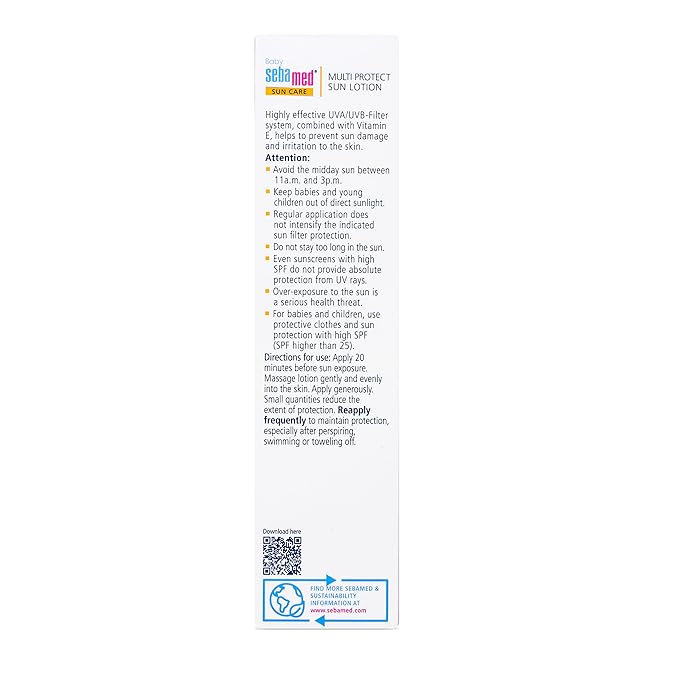 Sebamed Baby Sun Lotion, pH 5.5, Triple Protection, Water & Sweat Resistant, 200ml