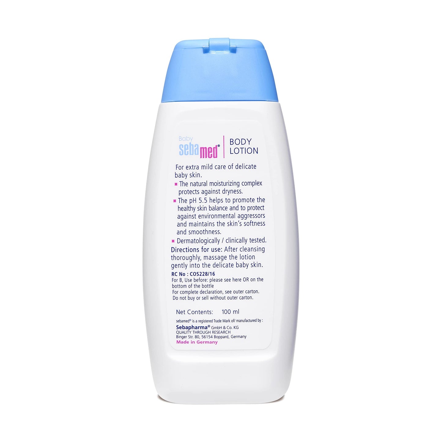 Sebamed Baby Lotion 100ml – pH 5.5 Moisturizing Body Lotion for Delicate Baby Skin | Gentle Daily Hydration for Newborns & Infants | Dermatologist Recommended | Fast-Absorbing, Non-Greasy Formula | Ideal for Sensitive & Dry Skin