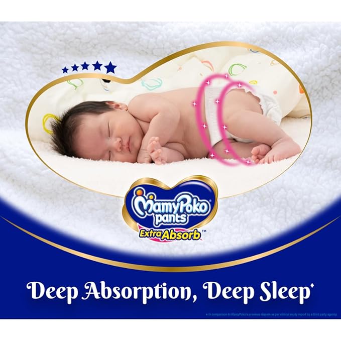 MamyPoko Pants Extra Absorb Baby Diapers, (XL), 30 Count