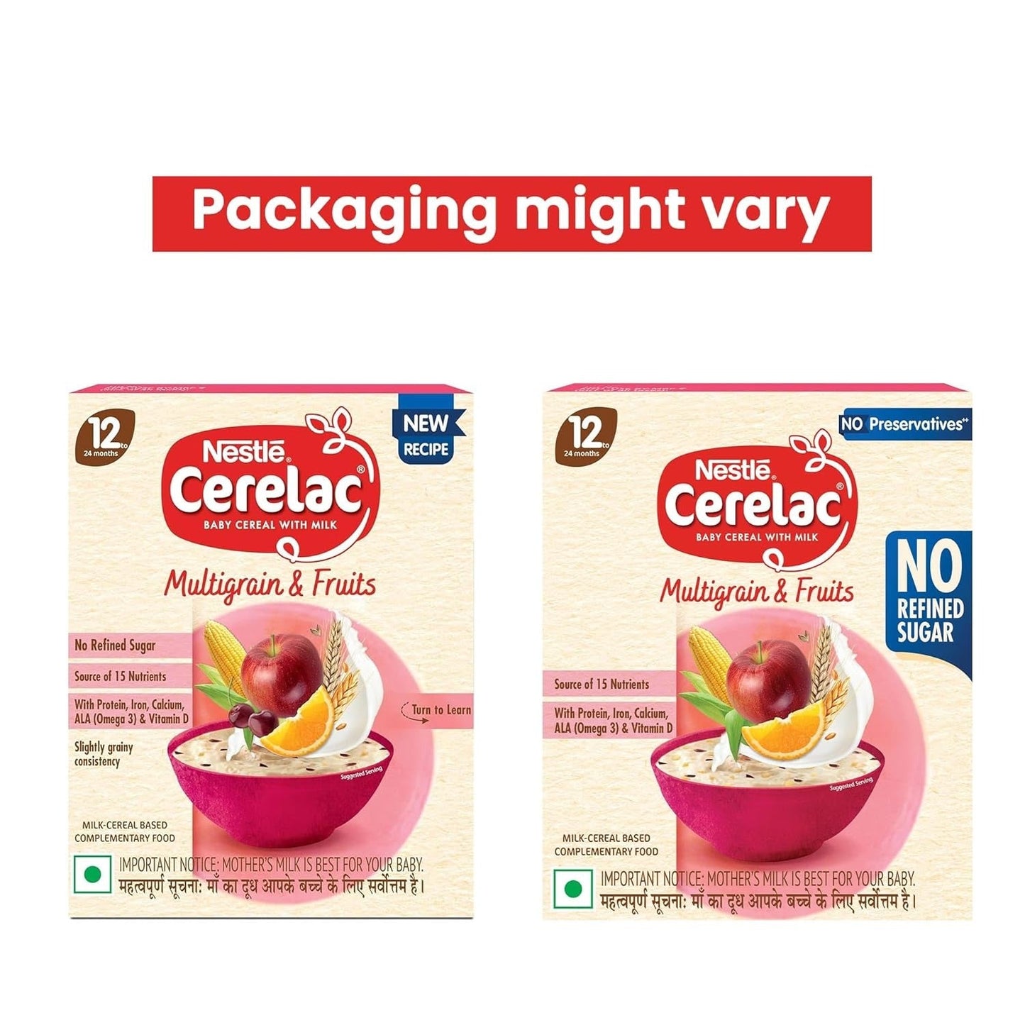Nestle CERELAC Baby Food Cereal, Multigrain & Fruits for 12 to 24 Months, 300 gm