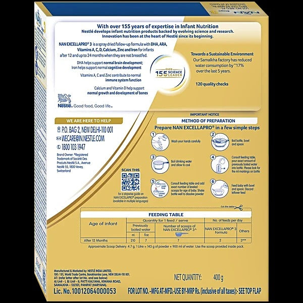 Nestle Stage 3 Follow Up Formula Milk Powder - 400 g