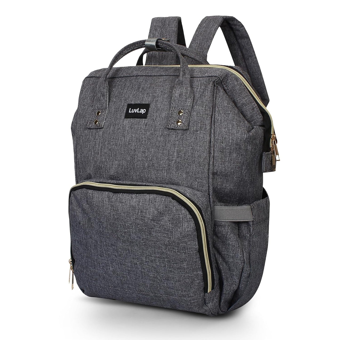 LuvLap Lily Waterproof Diaper Bag – Multifunctional Travel Backpack Cum Tote Bag (Grey)