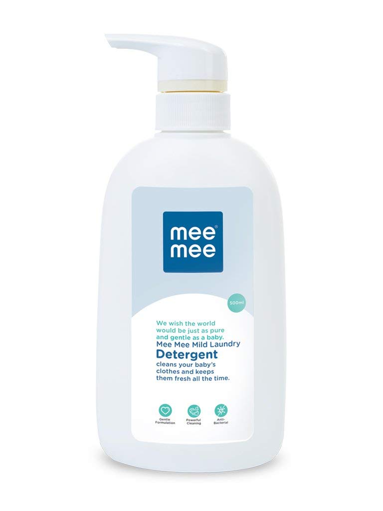 Mee Mee Baby Laundry Detergent (500ml) & Anti-Bacterial Liquid Cleanser (500ml) Combo – Mild, Safe & Gentle Formula