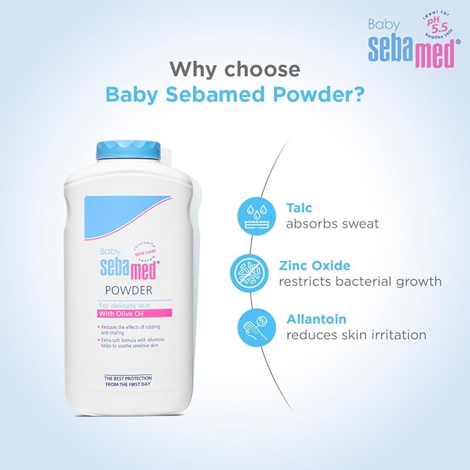 Sebamed Baby Powder, Olive Oil & Allantoin, 200g