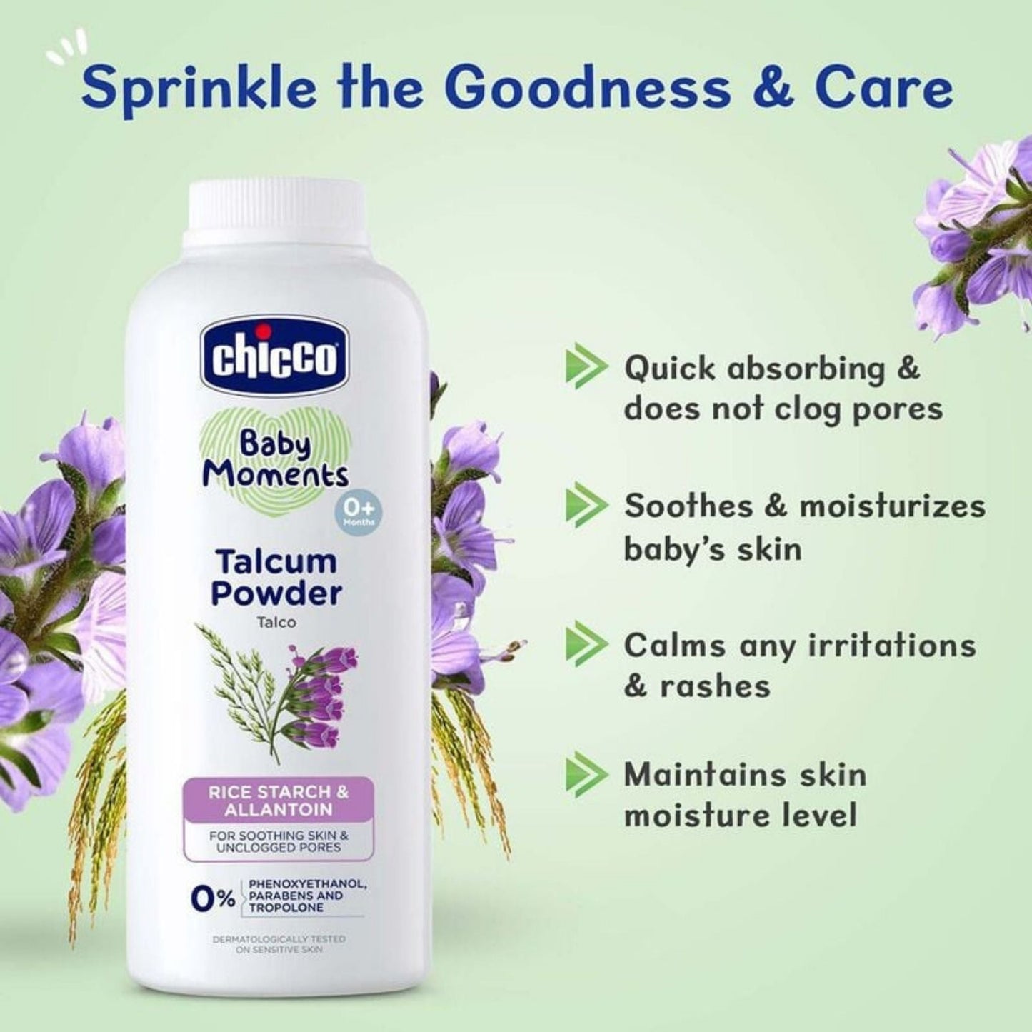 Chicco Baby Moments Talcum Powder (150 gms) & Baby Soap (Combo) (White)