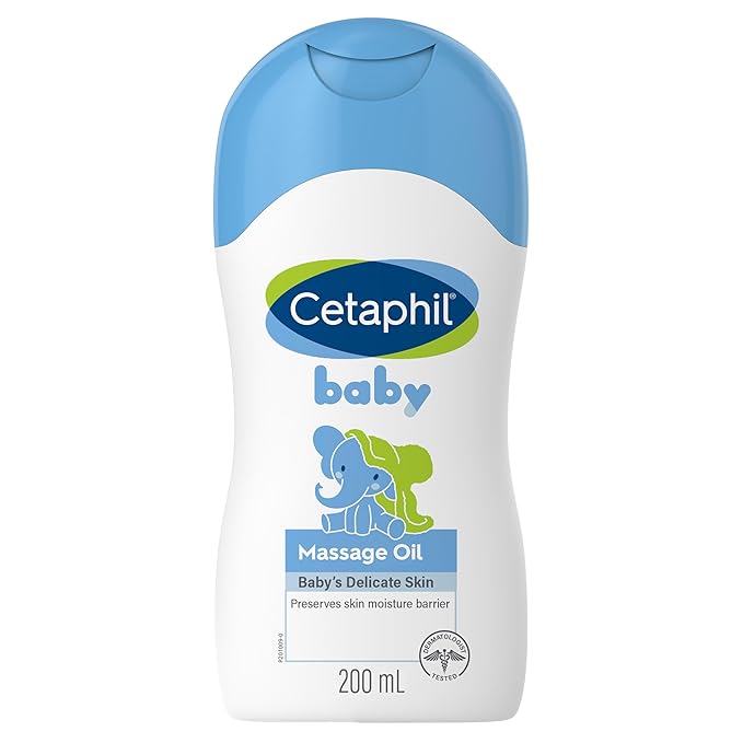 Cetaphil Baby Massage Oil - Hypoallergenic & Gentle, Blossoms Scented for All Skin Types – 200 ml