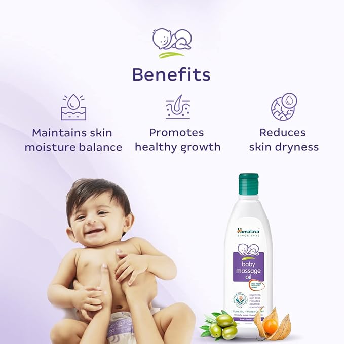 Himalaya Baby Massage Oil, 500ml, Vitamin E, Strong Bones & Muscles, No. 1 Doctor Prescribed