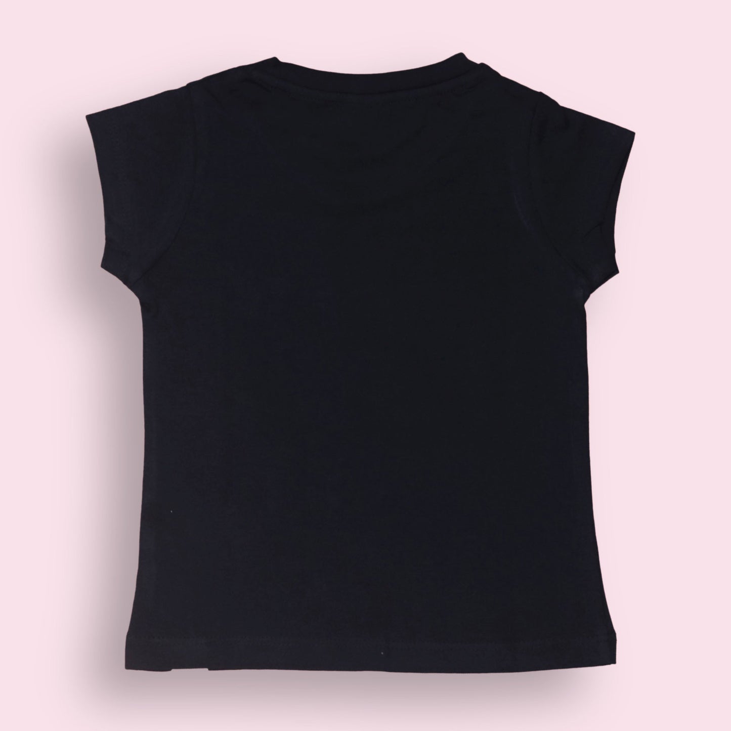 Ollypop Navy Blue Sinker Knit Top with Super Girl Print
