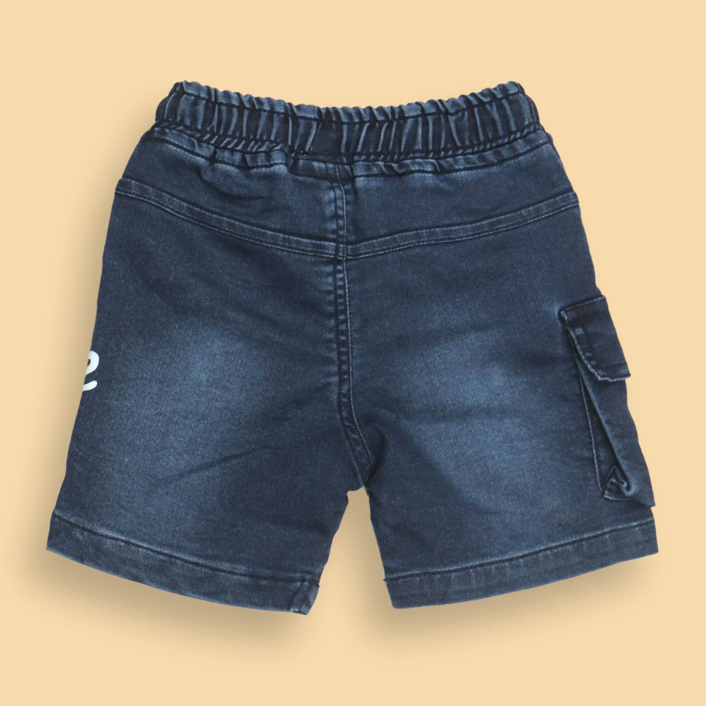 Mikkie House Navy Blue Cotton Unisex Knee-Length Shorts with Drawstring Closure