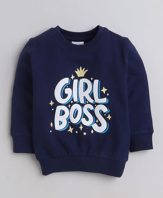 Comfy Navy Blue Sweatshirts for Little Queens