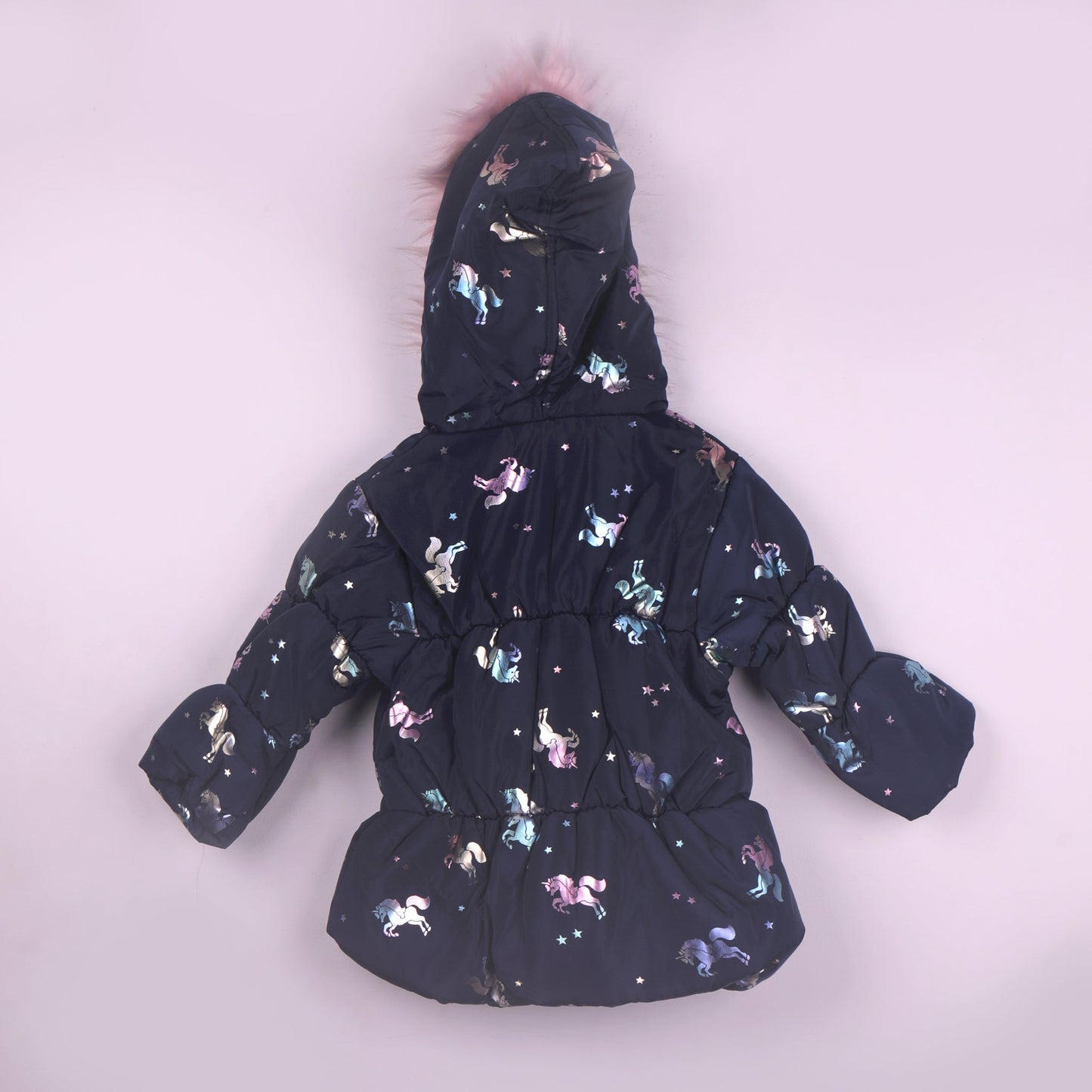 Cozy & Stylish: Navy Blue Quilted Jacket for Girls by Little Kangaroos | Smart Outdoor Wear